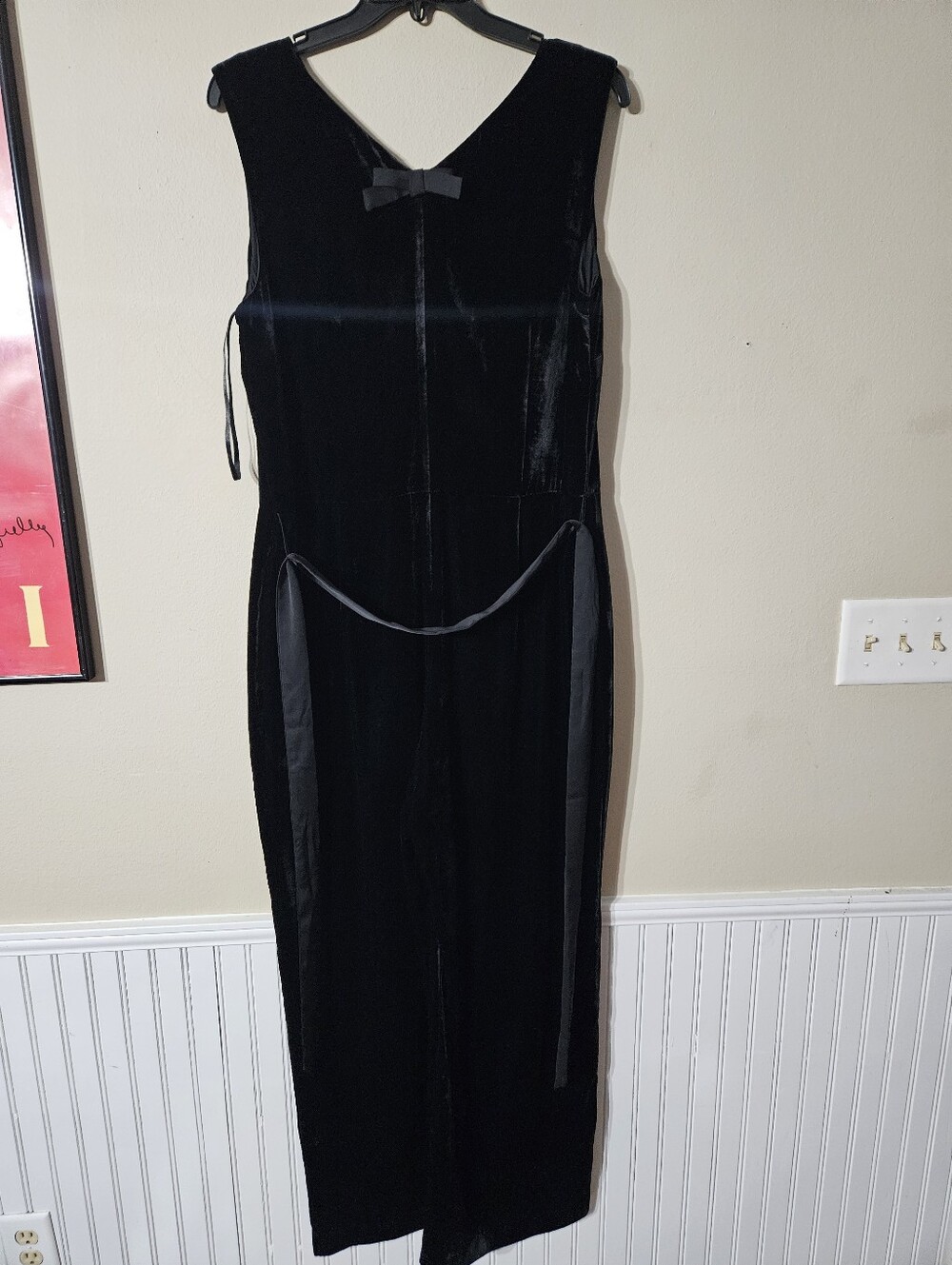 Talbots Black Velvet Jumpsuit Size 16, NWT!! - Picture 3 of 7
